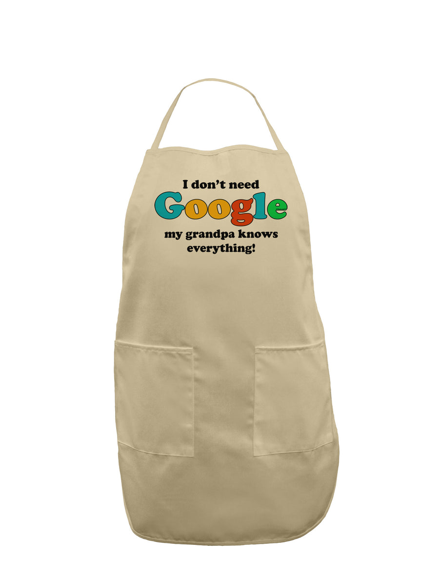 I Don't Need Google - Grandpa Adult Apron-Bib Apron-TooLoud-White-One-Size-Davson Sales