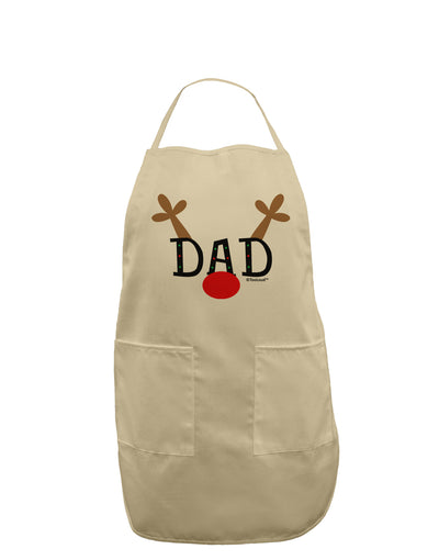 Matching Family Christmas Design - Reindeer - Dad Adult Apron by TooLoud-Bib Apron-TooLoud-Stone-One-Size-Davson Sales