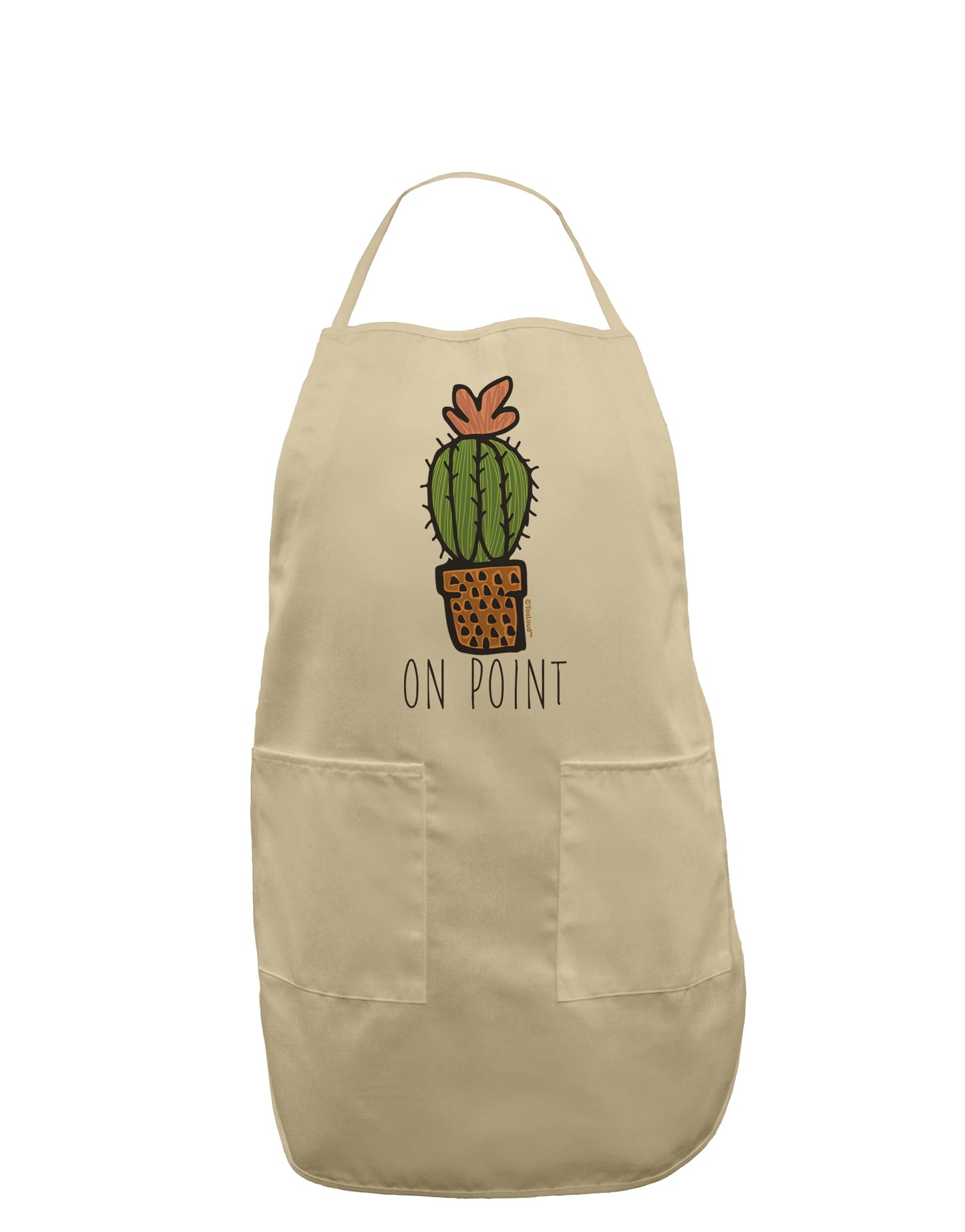 TooLoud On Point Cactus Adult Apron-Bib Apron-TooLoud-Stone-One-Size-Davson Sales