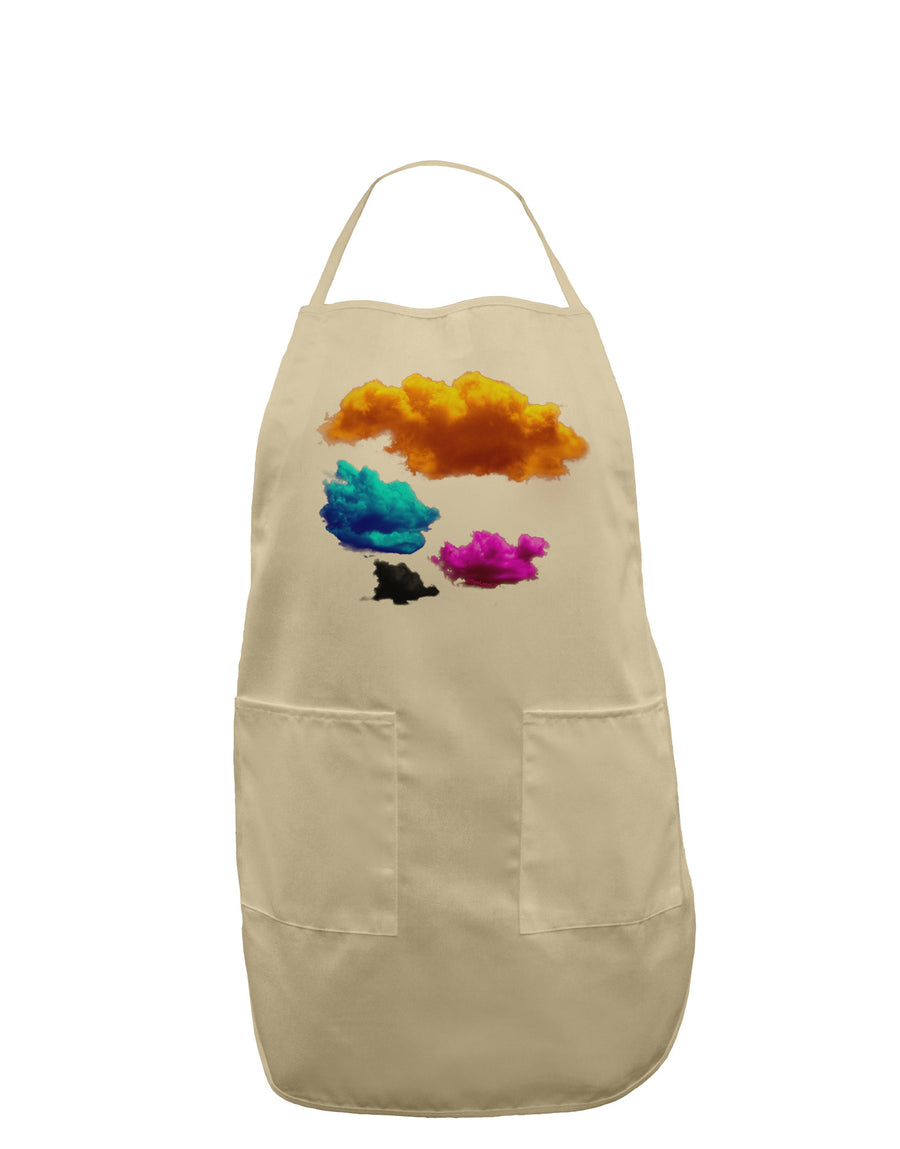 CMYK Clouds Adult Apron-Bib Apron-TooLoud-White-One-Size-Davson Sales