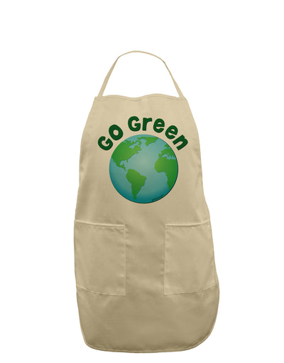 Go Green - Planet Earth Adult Apron-Bib Apron-TooLoud-Stone-One-Size-Davson Sales