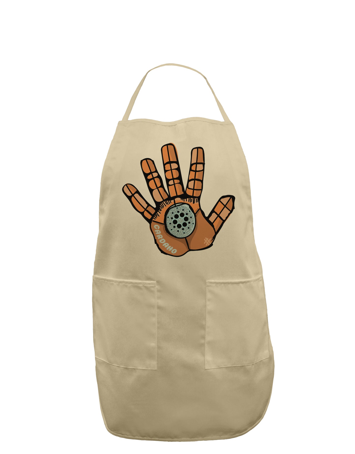 Cardano Hero Hand Adult Apron-Bib Apron-TooLoud-Stone-One-Size-Davson Sales