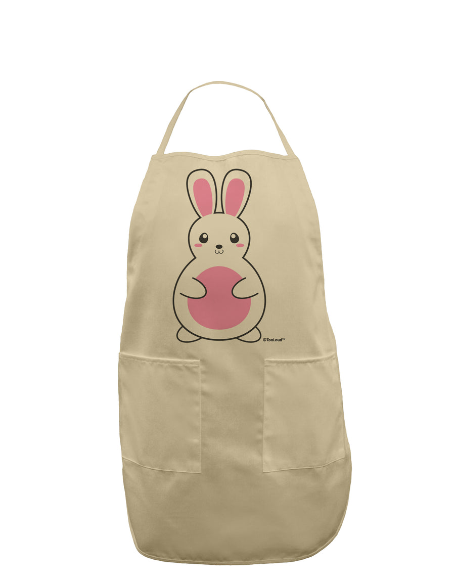 Cute Easter Bunny - Pink Adult Apron by TooLoud-Bib Apron-TooLoud-White-One-Size-Davson Sales