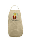 Queen Bee Text Adult Apron-Bib Apron-TooLoud-Stone-One-Size-Davson Sales