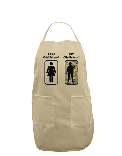 TooLoud Your Girlfriend My Girlfriend Military Adult Apron-Bib Apron-TooLoud-Stone-One-Size-Davson Sales