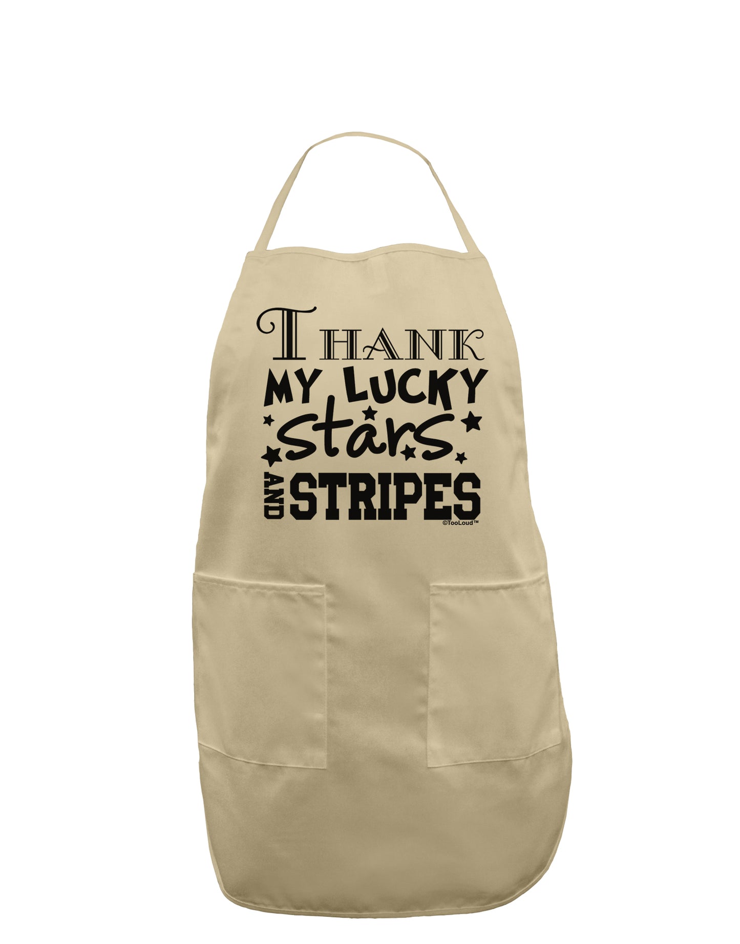 Thank My Lucky Stars and Stripes Adult Apron by TooLoud-Bib Apron-TooLoud-Stone-One-Size-Davson Sales