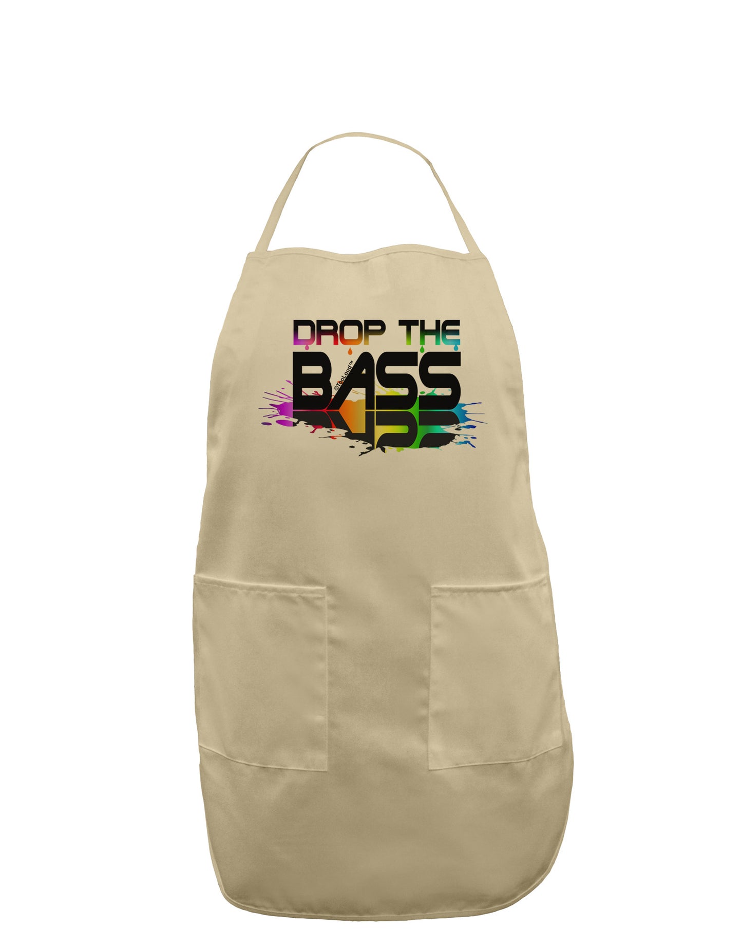 Paint Drop The Bass Adult Apron-Bib Apron-TooLoud-Stone-One-Size-Davson Sales