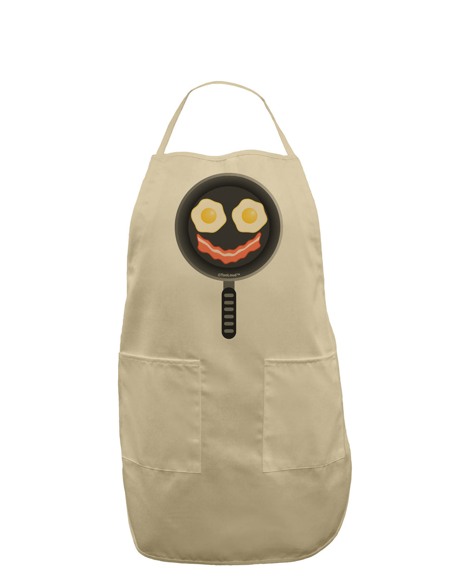 Eggs and Bacon Smiley Face Adult Apron by TooLoud-Bib Apron-TooLoud-White-One-Size-Davson Sales