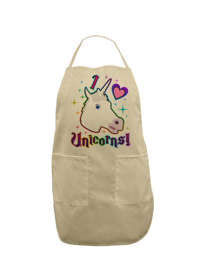 I love Unicorns Adult Apron-Bib Apron-TooLoud-Stone-One-Size-Davson Sales