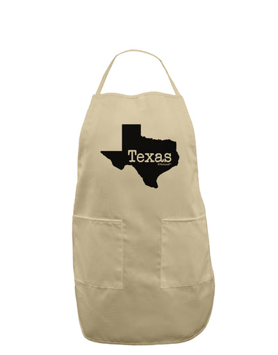 Texas - United States Shape Adult Apron by TooLoud-Bib Apron-TooLoud-Stone-One-Size-Davson Sales