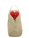 Crumbling Broken Heart Adult Apron by-Bib Apron-TooLoud-Stone-One-Size-Davson Sales