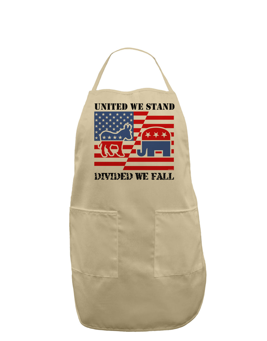 United We Stand Divided We Fall Adult Apron-Bib Apron-TooLoud-White-One-Size-Davson Sales