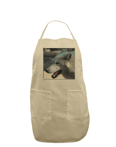 TooLoud White Wolf Face Adult Apron-Bib Apron-TooLoud-Stone-One-Size-Davson Sales