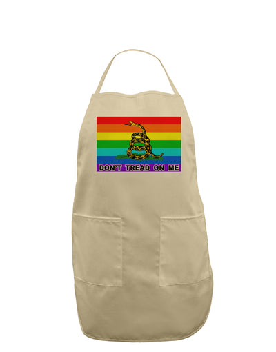 LGBT Rainbow Gadsden Flag Freedom Adult Apron-Bib Apron-TooLoud-Stone-One-Size-Davson Sales