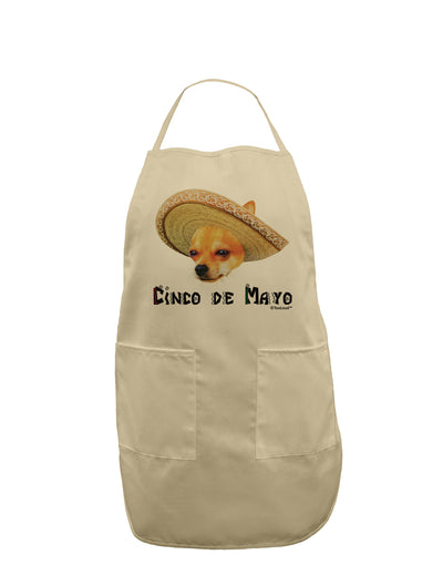 Chihuahua Dog with Sombrero - Cinco de Mayo Adult Apron by TooLoud-Bib Apron-TooLoud-Stone-One-Size-Davson Sales