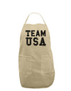 Team USA Distressed Text Adult Apron-Bib Apron-TooLoud-Stone-One-Size-Davson Sales