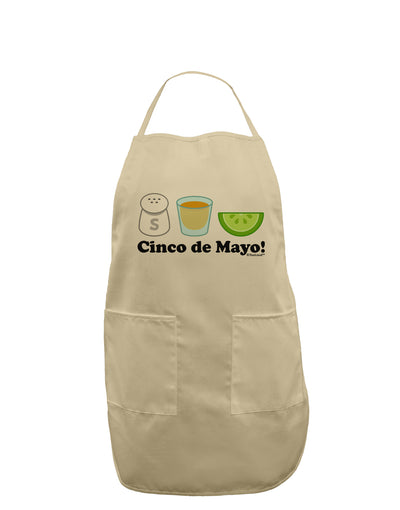 Cinco de Mayo Design - Salt Tequila Lime Adult Apron by TooLoud-Bib Apron-TooLoud-Stone-One-Size-Davson Sales