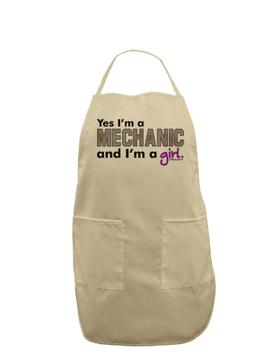 Yes I am a Mechanic Girl Adult Apron-Bib Apron-TooLoud-Stone-One-Size-Davson Sales