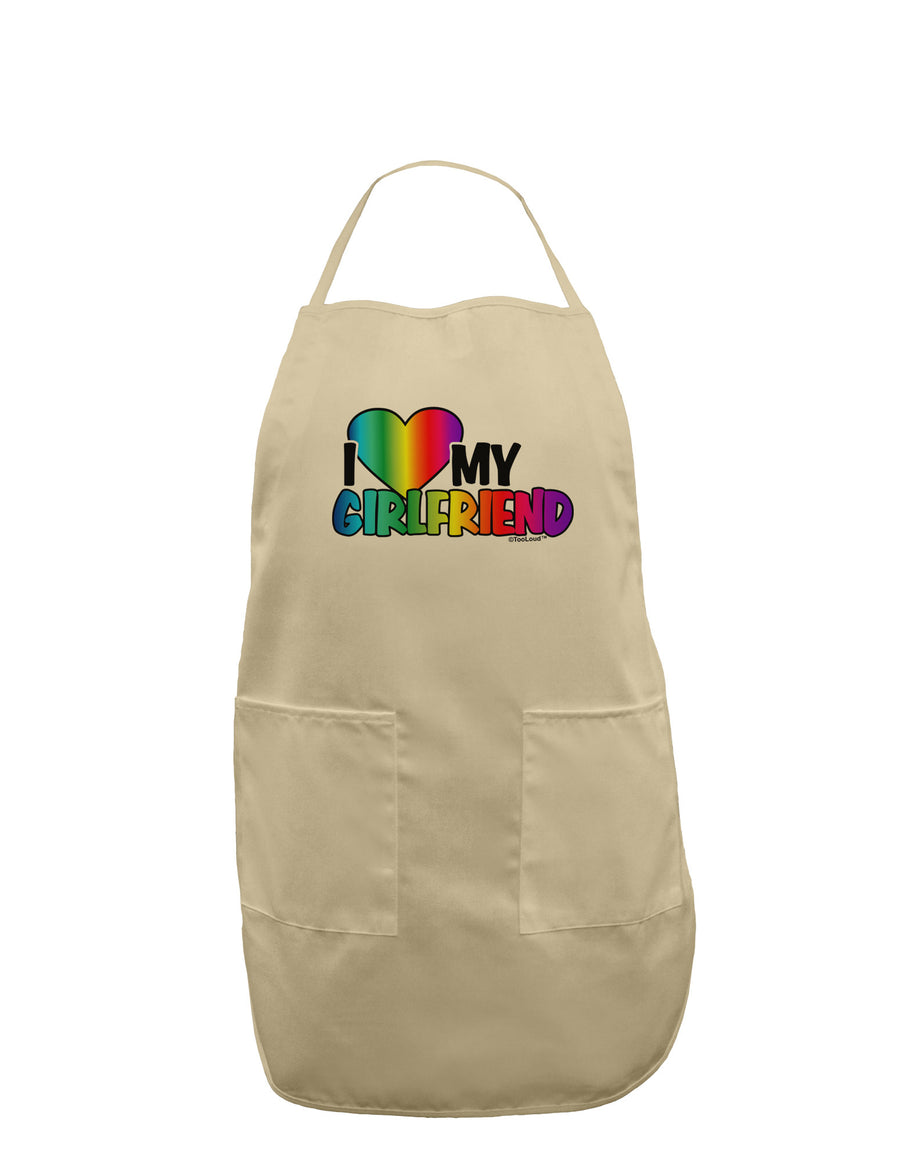 I Heart My Girlfriend - Rainbow Adult Apron-Bib Apron-TooLoud-White-One-Size-Davson Sales