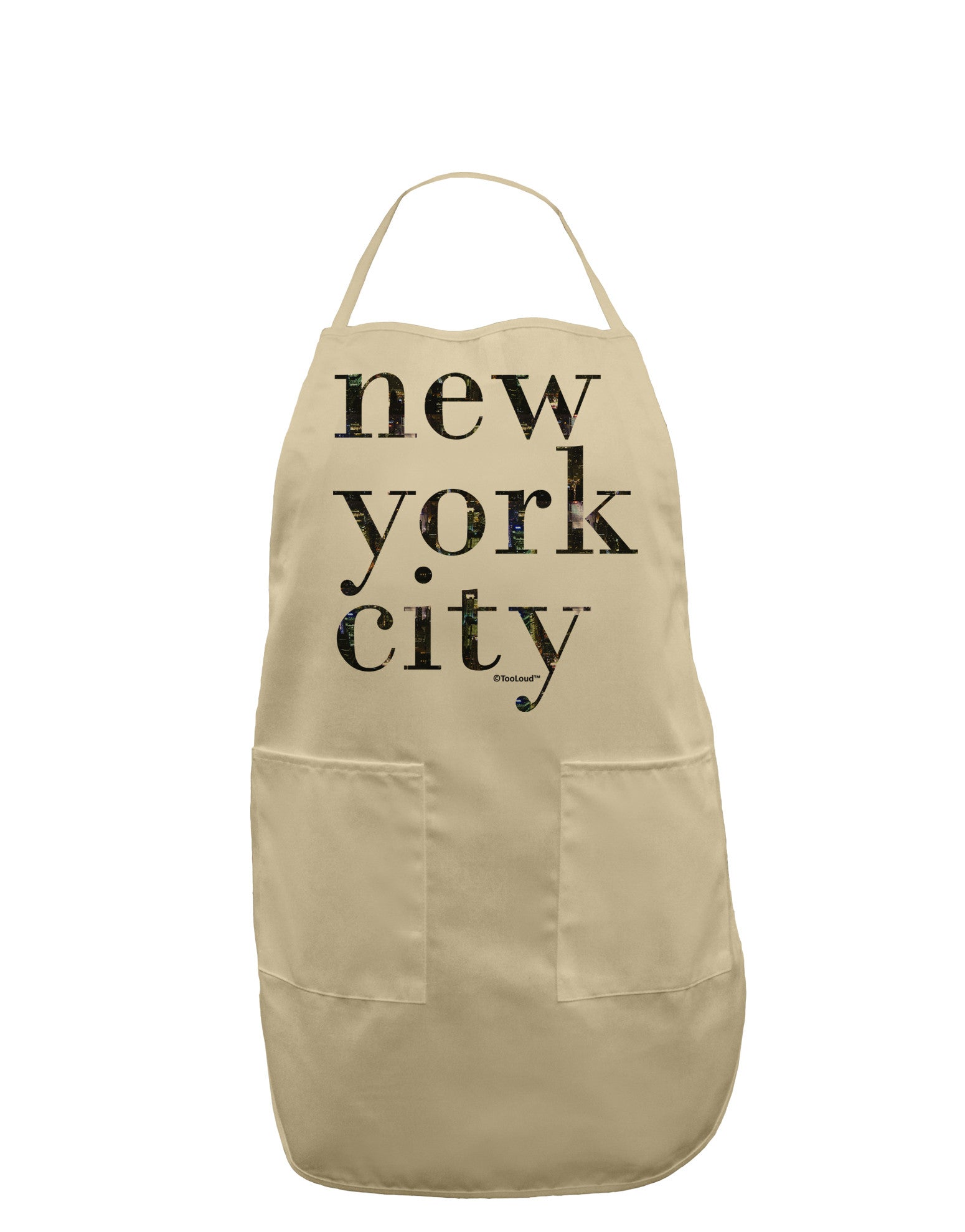 New York City - City Lights Adult Apron by TooLoud-Bib Apron-TooLoud-Stone-One-Size-Davson Sales