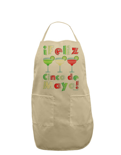 Margaritas - Mexican Flag Colors - Feliz Cinco de Mayo Adult Apron by TooLoud-Bib Apron-TooLoud-Stone-One-Size-Davson Sales