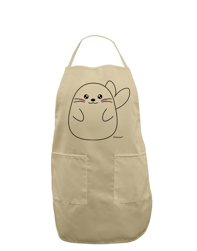 Cute Seal Adult Apron by TooLoud-Bib Apron-TooLoud-Stone-One-Size-Davson Sales