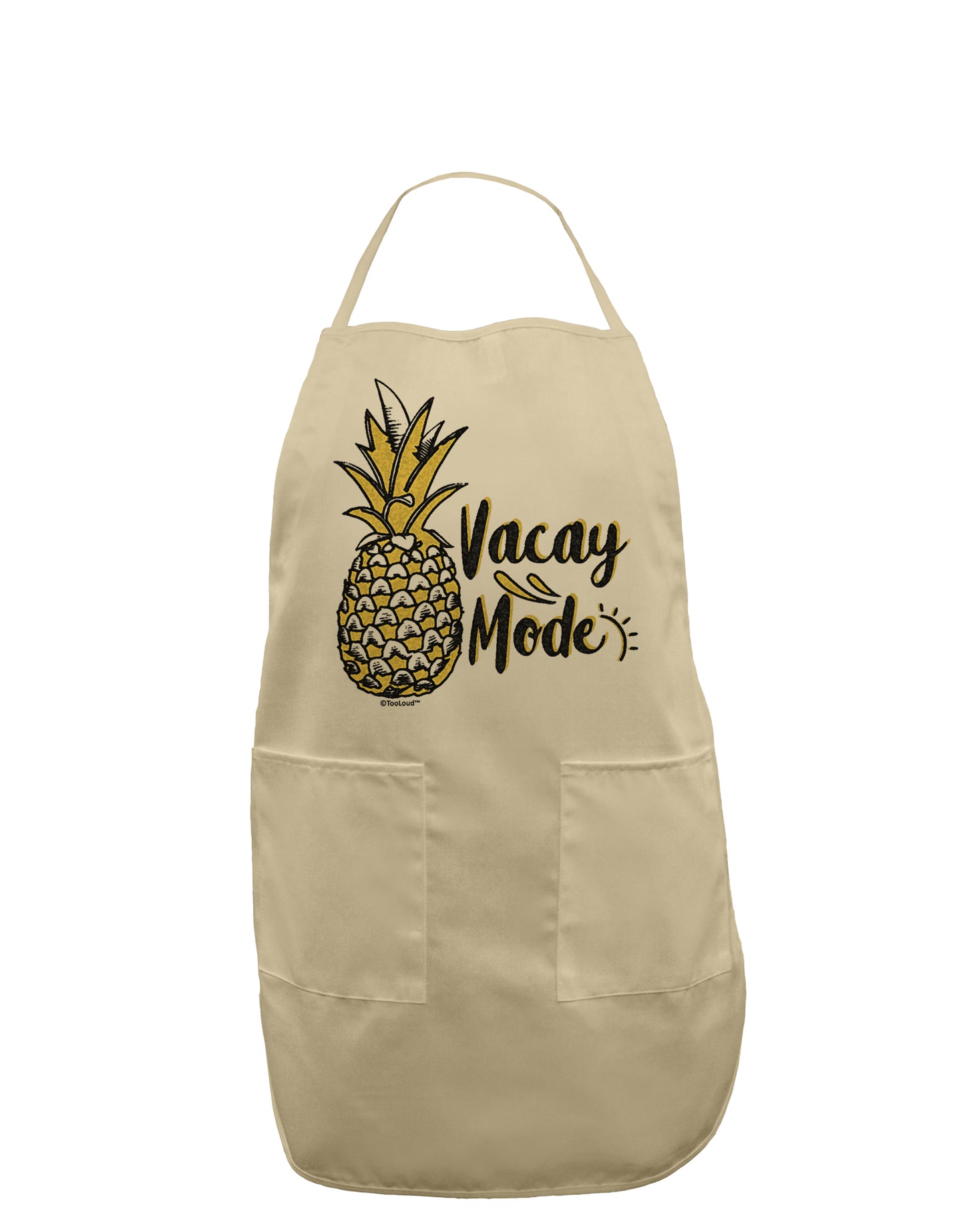 Vacay Mode Pinapple Adult Apron-Bib Apron-TooLoud-Stone-One-Size-Davson Sales