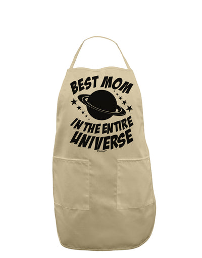 Best Mom in the Entire Universe Adult Apron by TooLoud-Bib Apron-TooLoud-Stone-One-Size-Davson Sales