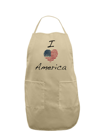 I Heart America Scribble Adult Apron-Bib Apron-TooLoud-Stone-One-Size-Davson Sales