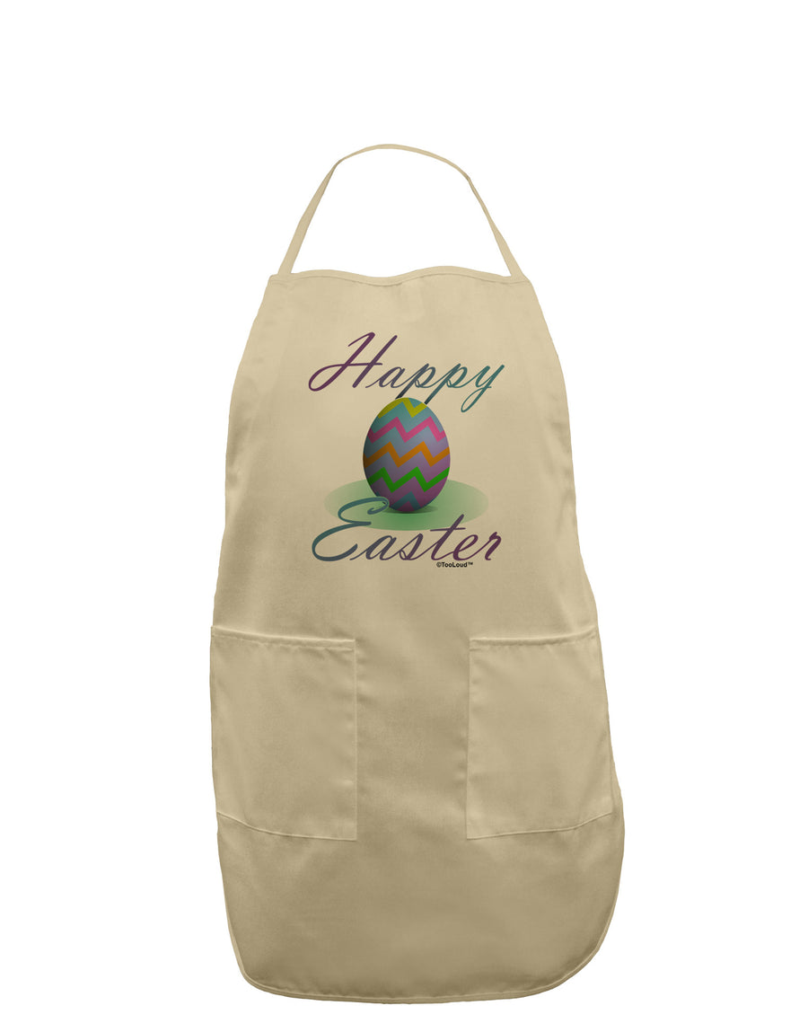One Happy Easter Egg Adult Apron-Bib Apron-TooLoud-White-One-Size-Davson Sales