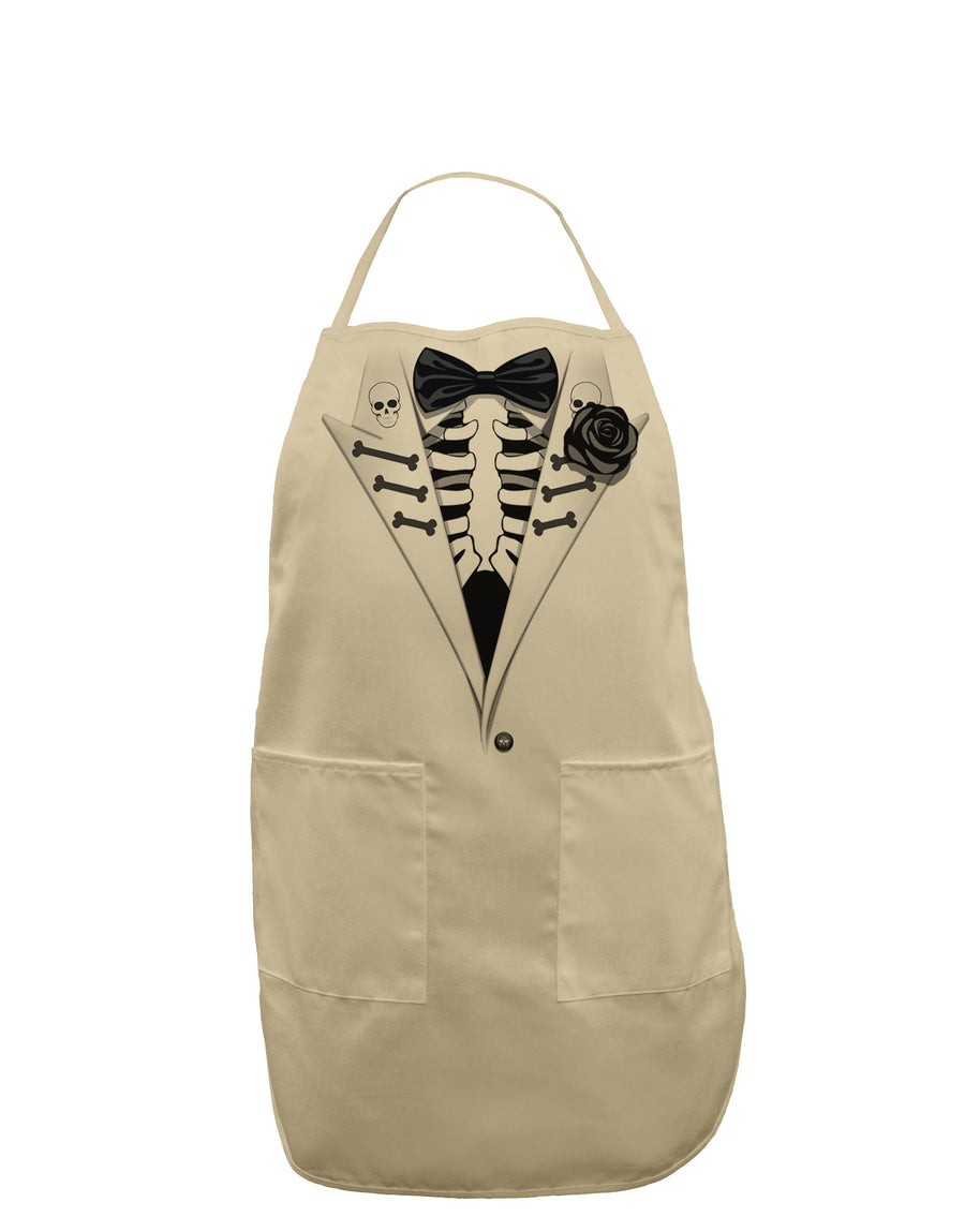 Skeleton Tuxedo Halloween Adult Apron-Bib Apron-TooLoud-White-One-Size-Davson Sales