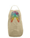 Rainbow Skeleton Ribcage with Heart Adult Apron-Bib Apron-TooLoud-Stone-One-Size-Davson Sales