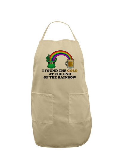 End Of The Rainbow Text Adult Apron-Bib Apron-TooLoud-Stone-One-Size-Davson Sales