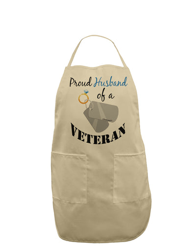 Husband of Veteran Adult Apron-Bib Apron-TooLoud-Stone-One-Size-Davson Sales