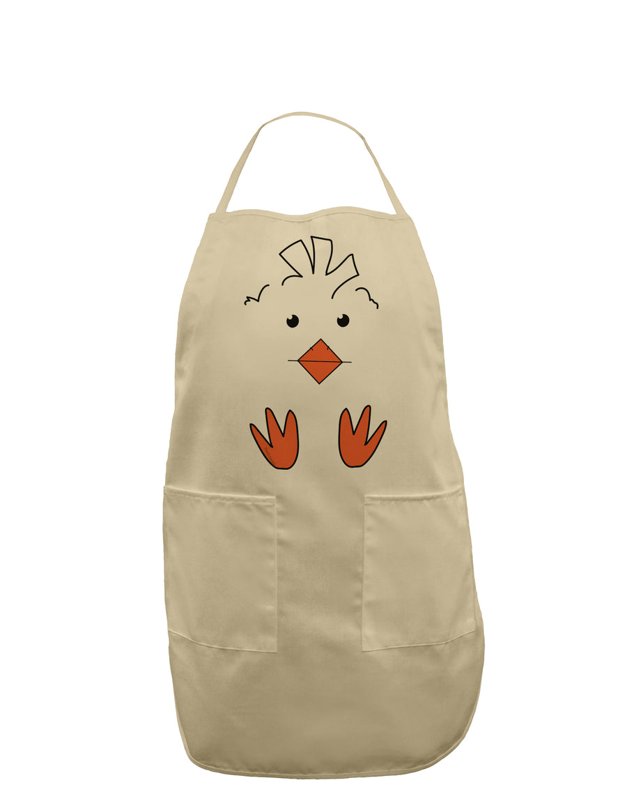 Cute Easter Chick Face Adult Apron-Bib Apron-TooLoud-White-One-Size-Davson Sales