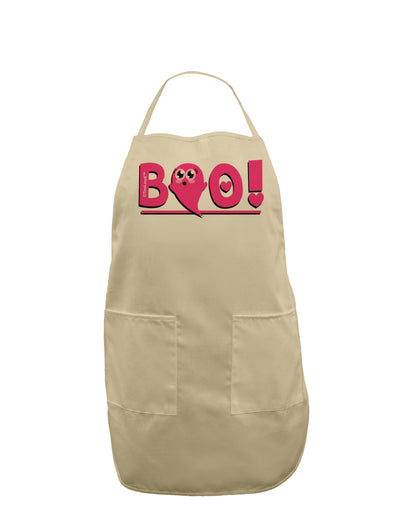 Cute Boo Text Pink Adult Apron-Bib Apron-TooLoud-Stone-One-Size-Davson Sales