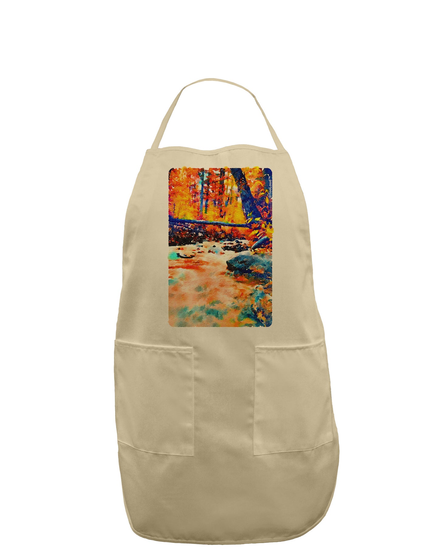 Mt Shavano Colorado Watercolor Adult Apron-Bib Apron-TooLoud-Stone-One-Size-Davson Sales