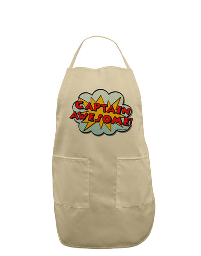 Captain Awesome - Superhero Style Adult Apron by TooLoud-Bib Apron-TooLoud-Stone-One-Size-Davson Sales