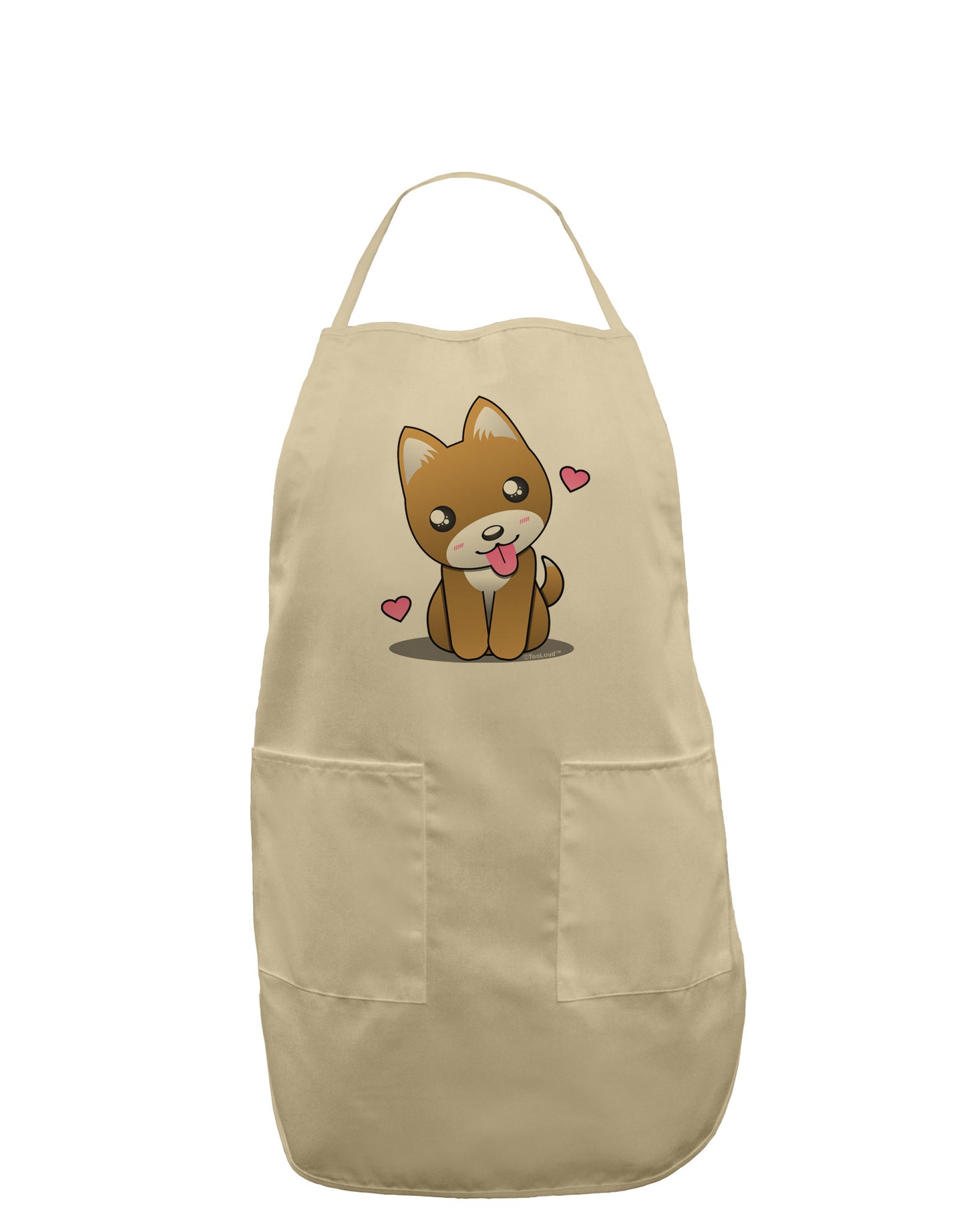 Kawaii Puppy Adult Apron-Bib Apron-TooLoud-Stone-One-Size-Davson Sales