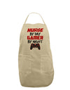 Nurse By Day Gamer By Night Adult Apron-Bib Apron-TooLoud-Stone-One-Size-Davson Sales