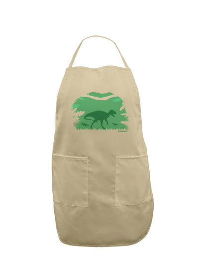 Dinosaur Silhouettes - Jungle Adult Apron by TooLoud-Bib Apron-TooLoud-Stone-One-Size-Davson Sales