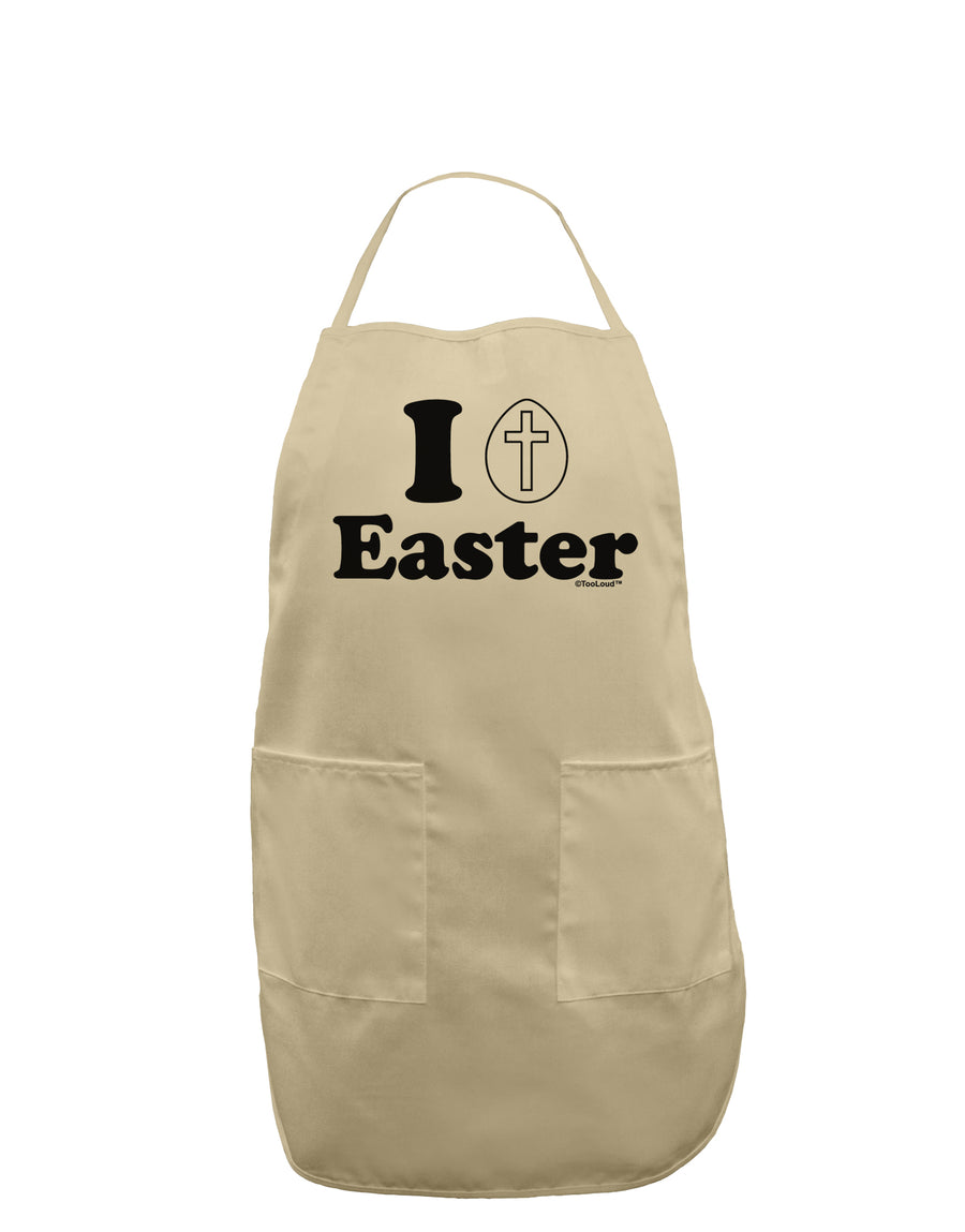 I Egg Cross Easter Design Adult Apron by TooLoud