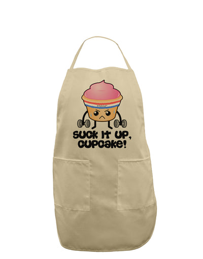 Suck It Up Cupcake Design Adult Apron by TooLoud-Bib Apron-TooLoud-Stone-One-Size-Davson Sales