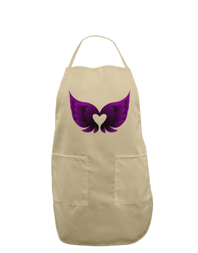 Cute Dark Angel Wings Black and Purple Heart Adult Apron-Bib Apron-TooLoud-Stone-One-Size-Davson Sales