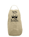 50 Percent Irish - St Patricks Day Adult Apron by TooLoud-Bib Apron-TooLoud-Stone-One-Size-Davson Sales