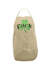 Feck - Clover Distressed Design Adult Apron by TooLoud-Bib Apron-TooLoud-Stone-One-Size-Davson Sales