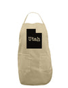 Utah - United States Shape Adult Apron by TooLoud-Bib Apron-TooLoud-Stone-One-Size-Davson Sales