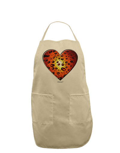 Water Droplet Heart Orange Adult Apron by TooLoud-Bib Apron-TooLoud-Stone-One-Size-Davson Sales