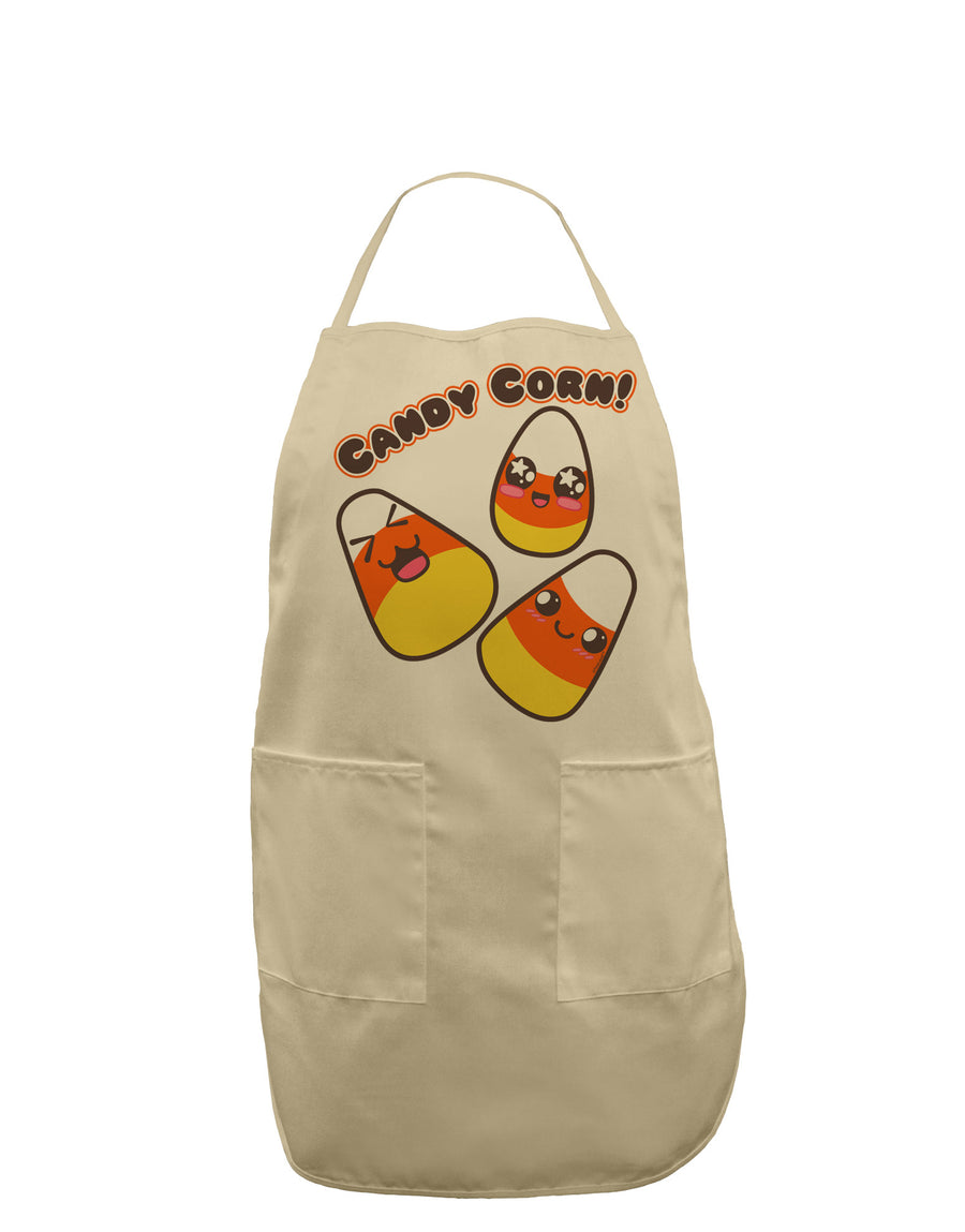 Cute Kawaii Candy Corn Halloween Adult Apron-Bib Apron-TooLoud-White-One-Size-Davson Sales