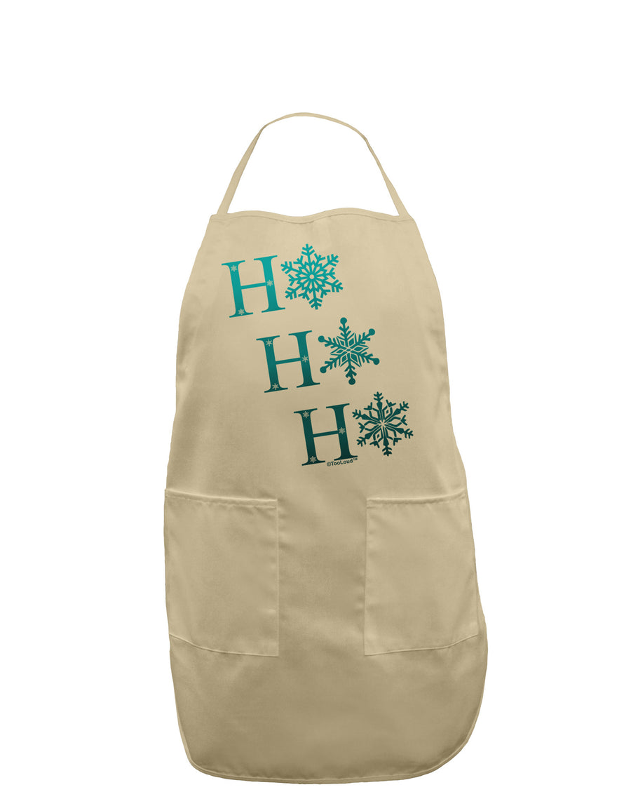 Ho Ho Ho Snowflakes Adult Apron-Bib Apron-TooLoud-White-One-Size-Davson Sales